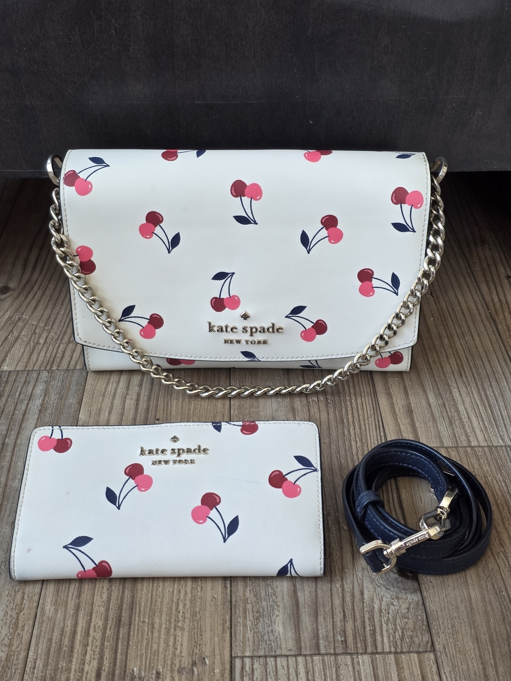 Kate Spade Carson Cherry Convertible Crossbody + Bifold